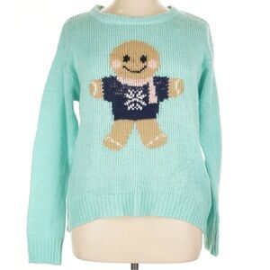 Jolt Light Blue Gingerbread Sweater